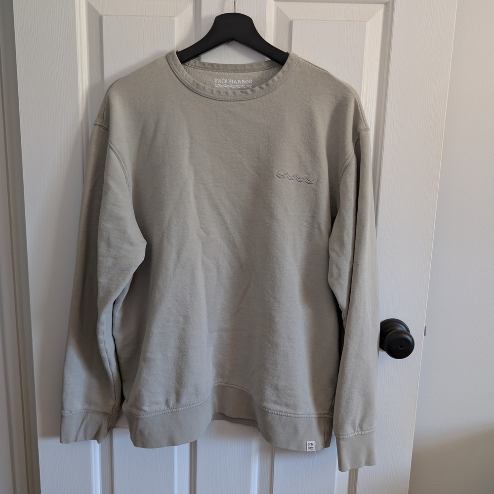 Fair Harbor Men's Crewneck Sweatshirt In Beige